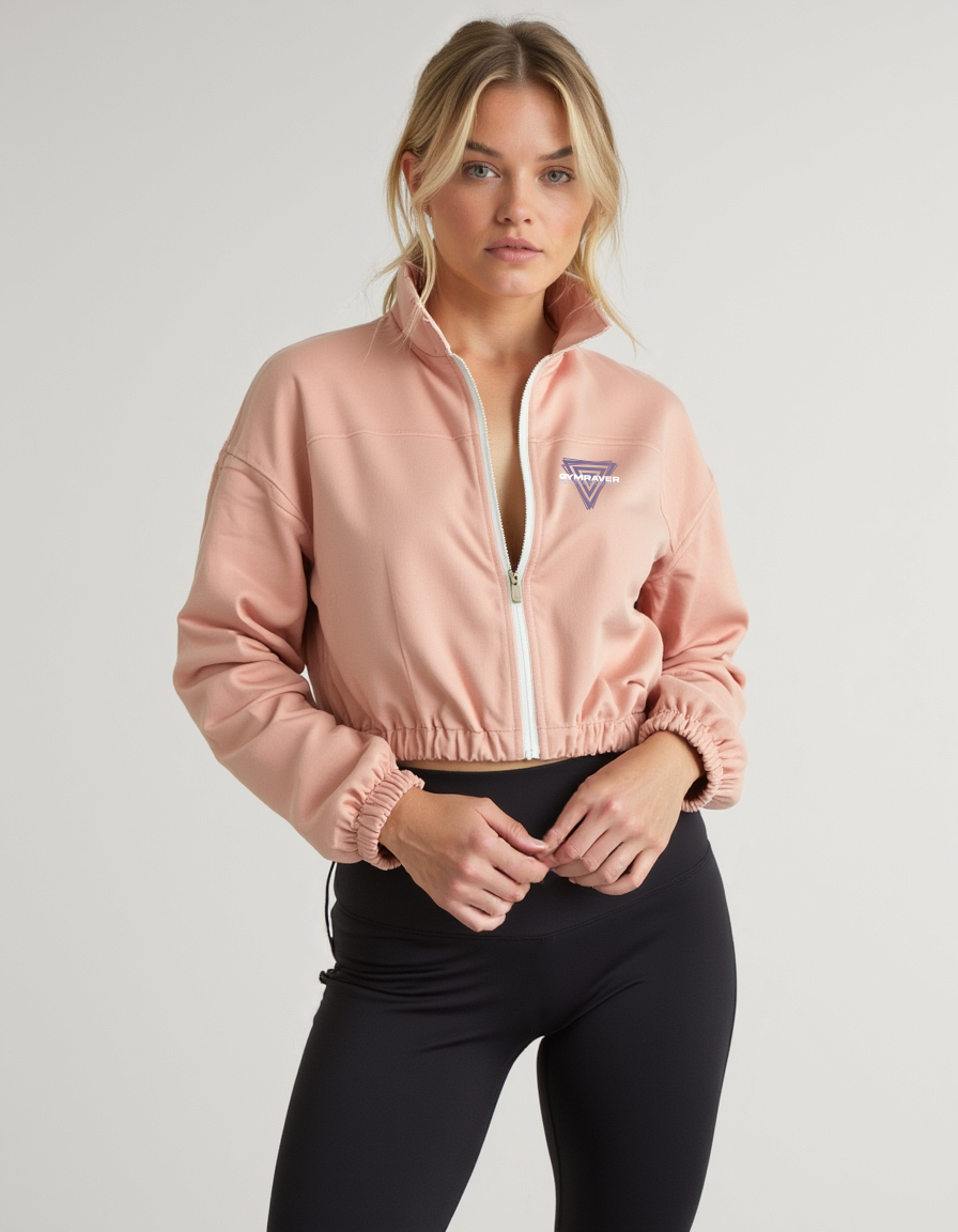 FADED GRAVITY SWEAT JACKET | peach