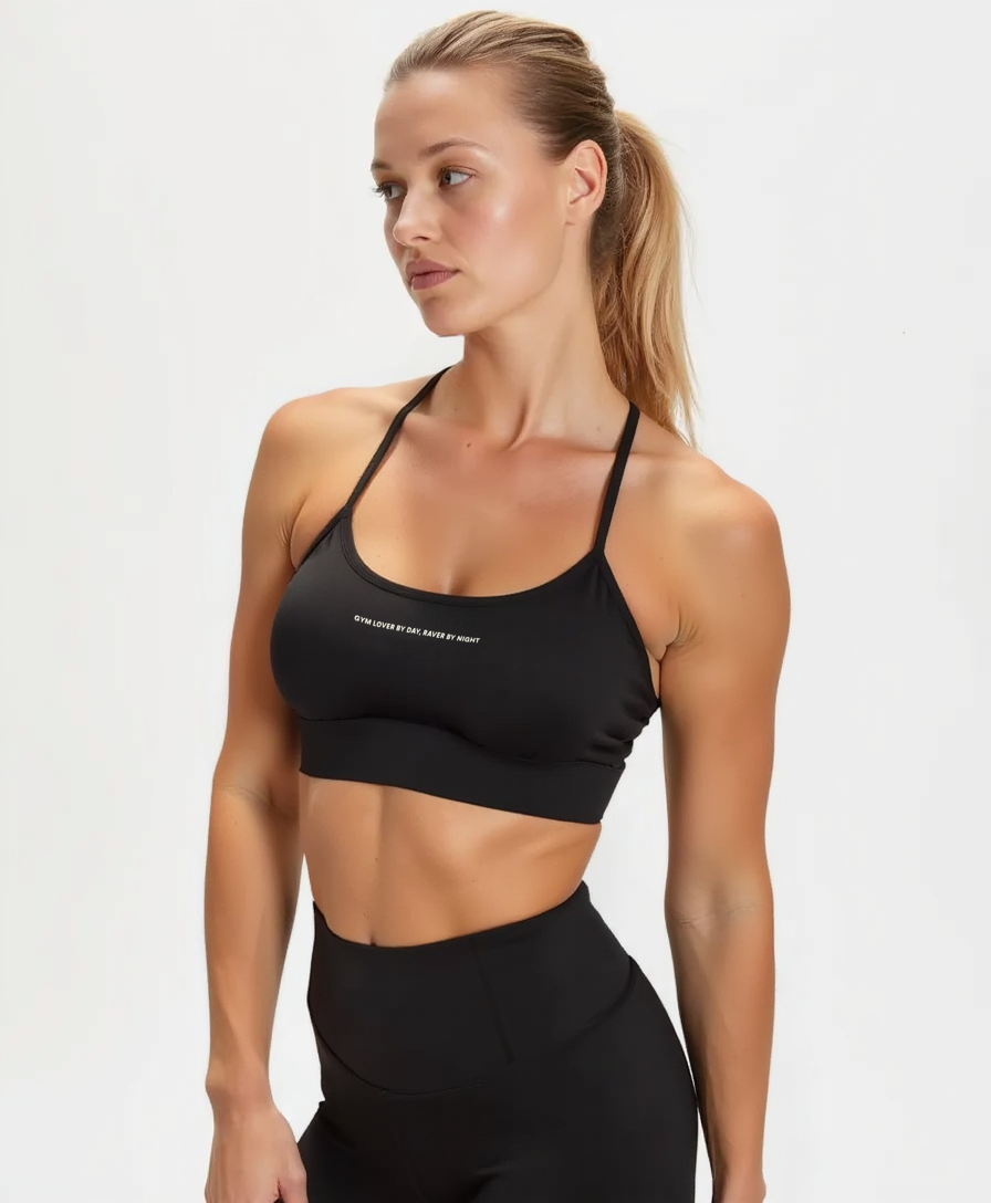 HEART SHIELD BRA | frosted black