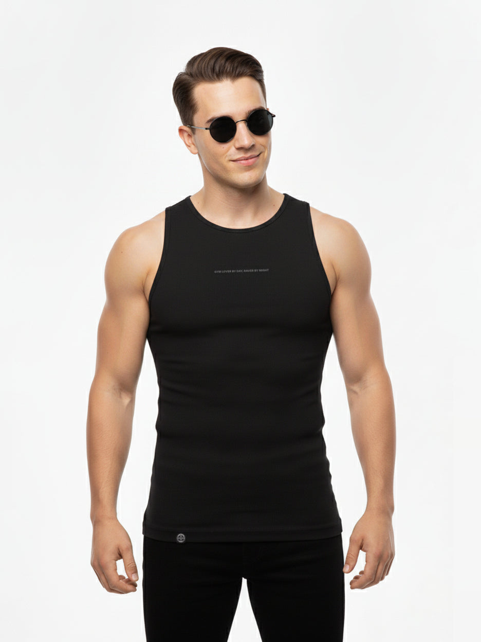 DARK CODE TANKTOP | frosted black
