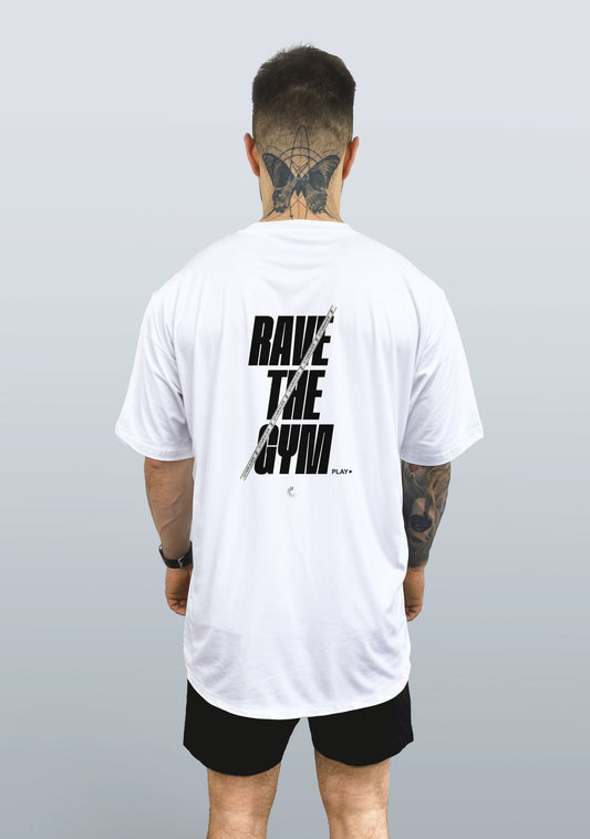 RAVE the GYM Oversized T-Shirt 4.0  ▽ unisex △ | white