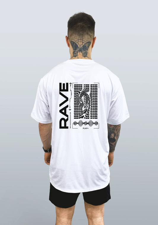 RAVE Oversized T-Shirt 4.0  ▽ unisex △ | white
